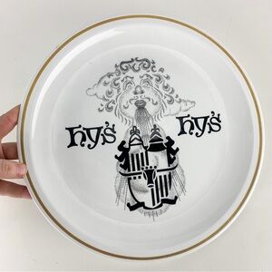Rare Vintage Hys Steak House Dinner Plate Corning Restaurant Ware Souvenir Art
